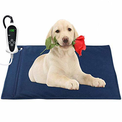 Picture of RIOGOO Pet Heating Pad, Electric Heating Pad for Dogs and Cats Indoor Warming Mat with Auto Power Off (Large:22" x 18")