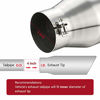 Picture of Bolt On Diesel Exhaust Tip 4", 6" outlet 15" Long Truck Tip, Rolled Angle Cut, Polished