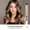 Picture of Hoson 1 1/2 Inch Curling Iron Large Barrel, 1.5 Long Barrel Curling Wand Dual Voltage, Ceramic Tourmaline Coating with LCD Display, Glove Include