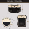 Picture of Dog Playpen 29 Portable Puppy Pen Compatible Small & Large,Kitten,Rabbit,Cat Play Pen Indoor/Outdoor Use(S, Brown)