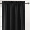 Picture of DWCN Blackout Curtains Room Darkening Thermal Insulated Bedroom Curtains Window Curtain Panels, 52 x 63 inches Long, Set of 2 Black Rod Pocket Drapes