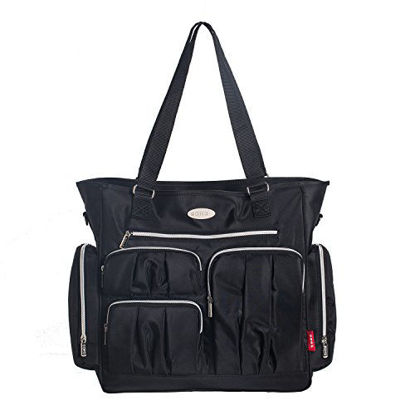 Picture of SoHo Time Square Diaper Bag Tote 9Pc, Black