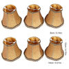 Picture of Fuloon Modern European Style Clip On Droplight Wall Lamp Candle Chandelier Lamp Shade 6 pcs Set (Coffee)