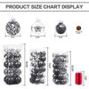 Picture of 60MM/2.36" Clear Christmas Ornaments Set, 30PCS Shatterproof Decorative Hanging Ball Ornament with Stuffed Delicate Decorations, Xmas Tree Balls for Halloween Holiday Party Thankgivings - Black.