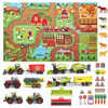 Picture of Oriate Diecast Farm Tractor Vehicle with Farm Animal & Activity Play Mat, 38 Piece Educational Realistic Farm DIY Set for Kids, Including Sprayer, Cropcutter, Cow, Horse