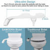 Picture of SAMODRA Self Cleaning Bidet for Toilet, Ultra-Slim Single Nozzle Bidet Attachment for Toilet with Adjustable Water Pressure, Fresh Water Non-Electric BidetMinimalist Bidet Ease of Use