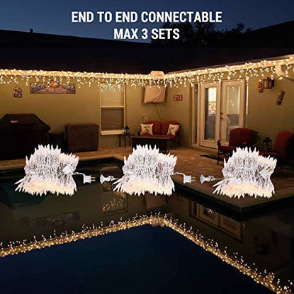 1pc Led Icicle String Light With Remote Control, Indoor & Outdoor Use For  Christmas, New Year, Wedding, Party, Garden, Roof, Porch, Corridor  Decoration Lighting