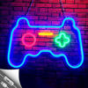 Picture of Game Neon Sign Gamepad Shape LED Neon Lights Signs for Wall Decor Gaming Controller LED Neon Signs for Bedroom Game Room Gaming Wall Party Decoration Light Up Signs Gamer Children Teen Boys Blue