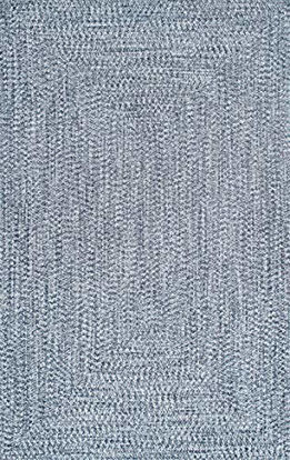 Picture of nuLOOM Wynn Braided Indoor/Outdoor Accent Rug, 2' x 3', Light Blue