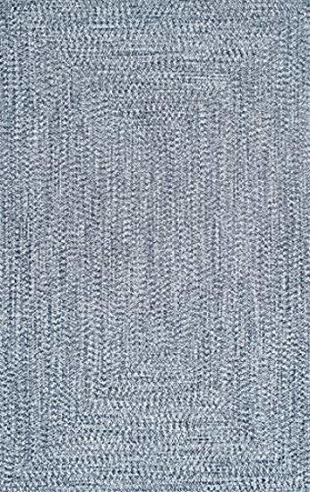 Picture of nuLOOM Wynn Braided Indoor/Outdoor Accent Rug, 2' x 3', Light Blue