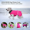 Picture of Dogcheer Warm Dog Coat, Fleece Collar Winter Dog Clothes, Reflective Pet Jacket Apparel for Cold Weather, Waterproof Windproof Puppy Snowsuit Vest for Small Medium Large Dogs