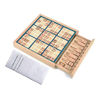 Picture of BOHS Wooden Sudoku Board Game with Drawer - with Book of 100 Sudoku Puzzles - Math Brain Teaser Desktop Toys