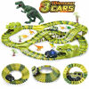 Picture of Dinosaur Toys, 260 Pcs Dinosaur Car Race Track Toy with 3 Cars Playset, Includes 250 Flexible Train Track, 7 Dinosaur and 2 Dinosaur Head Best Gift for Boys Girls Ages 3 4 5 6 7Years Old and Up