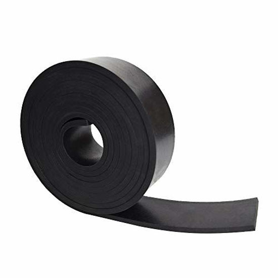 Rubber Roll Matting - 1/4 Thick - Solid Black | 4' Wide