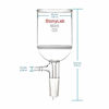 Picture of StonyLab Borosilicate Glass Buchner Filtering Funnel with Fine Frit(G3), 46mm Inner-Diameter, 60mm Depth, with 24/40 Standard Taper Inner Joint and Vacuum Serrated Tubulation (60ml)