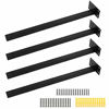 Picture of Luomorgo 4 Pcs 16" Floating Shelf Bracket Stainless Steel Heavy Duty Black Shelf Brackets Blind Shelf Supports Hidden Brackets for Floating Wood Shelves - Screws and Wall Plugs Included