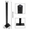 Picture of Luomorgo 4 Pcs 16" Floating Shelf Bracket Stainless Steel Heavy Duty Black Shelf Brackets Blind Shelf Supports Hidden Brackets for Floating Wood Shelves - Screws and Wall Plugs Included