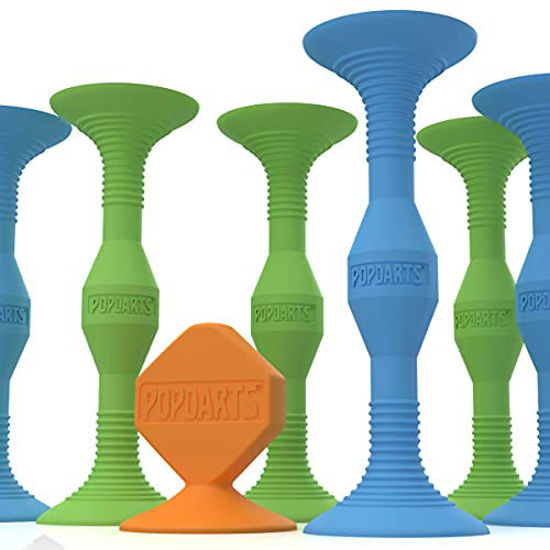 Picture of POPDARTS Original Game Set (Blue and Green) - Indoor, Outdoor Suction Cup Throwing Game - Competition with a POP