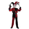 Picture of Halloween Child Unisex Red Black Jester Clown Costume For Kids Dress Up Party (Medium (8-10yr))