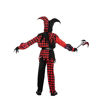 Picture of Halloween Child Unisex Red Black Jester Clown Costume For Kids Dress Up Party (Medium (8-10yr))