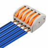 Picture of 100Pcs Lever Wire Nut 5 Conductor Combination Compact Wire Fast Connection Terminal 28-12 AWG Suitable for Multiple Types of Wires