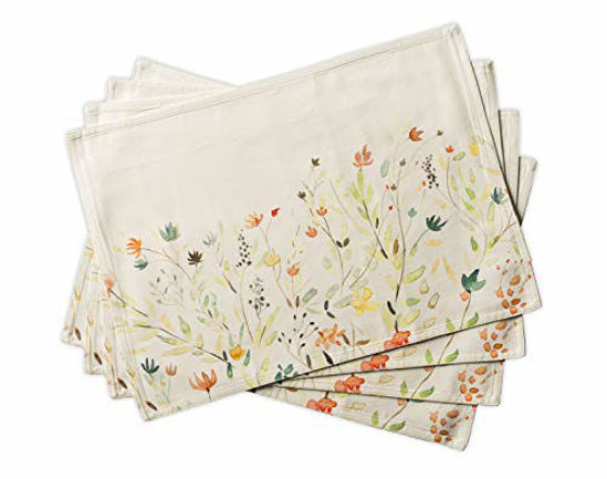 Picture of Maison d' Hermine Colmar 100% Cotton Set of 4 Placemats for Dining Table | Kitchen | Wedding | Everyday Use | Spring/Summer | Dinner Parties (13 Inch by 19 Inch)