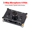 Picture of Nobsound MC1024 2-Way Microphone Headset/Speaker MIC Audio Switch Hub Switcher 3.5mm 4-Pole MIC A&B Selector