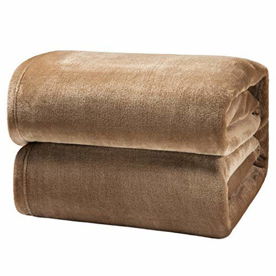 Picture of Bedsure Fleece Blankets King Size Taupe - Bed Blanket Soft Lightweight Plush Cozy Fuzzy Luxury Microfiber, 108x90 inches