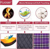 Picture of Kuoser Cozy Waterproof Windproof Reversible British Style Plaid Dog Vest Winter Coat Warm Dog Apparel for Cold Weather Dog Jacket for Small Medium Large Dogs with Furry Collar (XXS - 4XL) Purple XXL