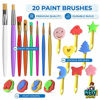 Picture of Washable Kids Paint Set - Deluxe 32-Piece Washable Paint for Kids, Includes Paint Brushes, Painting sponges, Tempera Finger Paint, Paint Palette, Paint Apron - Safe Non Toxic Fun Kit for all Ages