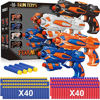 Picture of POKONBOY 4 Pack Blaster Guns Compatible with Nerf Guns Bullets, Toy Guns for Boys Girls with 80 Pack Foam Refill Darts, Hand Gun Toys for 6+ Year Old Kids Birthday Christmas