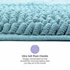 Picture of Tafts Ultra Soft Luxury Bath Mat, Bathroom Rugs, Chenille Microfiber, Absorbent Non-Slip Machine Washable, Bathroom Decor, Bath Mats for Bathroom, Shower & Tub, 27"x47", Spa Blue