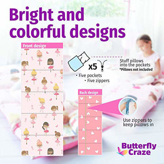 Butterfly Craze Pillow Bed Floor Lounger Cover