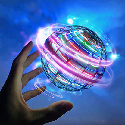 Picture of Flying Ball Toys-2021new Upgraded Flying Orb Magic 360°Rotating Hand Controlled Built-in RGB Lights Mini Drones Toy Safe for Outside Game -Birthday Gifts for Kids,Boys&Girlsnot Included Magic Wand