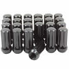 Picture of Wheel Accessories Parts Set of 24 14x2.0 Lug Nuts Black 1.90" Long for Truck Small Diameter Lug Nut Closed End Bulge Acorn 7 Spline (M14 x 2.0, Black)