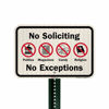 Picture of SmartSign "No Soliciting - No Exceptions" Sign | 12" x 18" 3M High Intensity Grade Reflective Aluminum