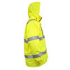 Picture of JORESTECH Safety Rain Jacket Waterproof Reflective High Visibility with Detachable Hood and Interior Mesh Yellow/Lime ANSI Class 3 Level 2 Type R JK-03 (L)