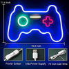 Picture of Neon Signs for Bedroom Wall Decor, Gaming Neon Lights for Game Room Decor, Game Controller USB Powered Switch LED Light Up Sign Cool Gamer Wall Decoration Gifts for Teen Boy Children, Man Cave, Arcade