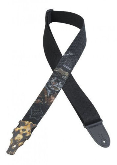 Picture of Levys MC8PZ-006 - Zombie Sheriff 2-Inch Zombie Print Cotton Guitar Strap