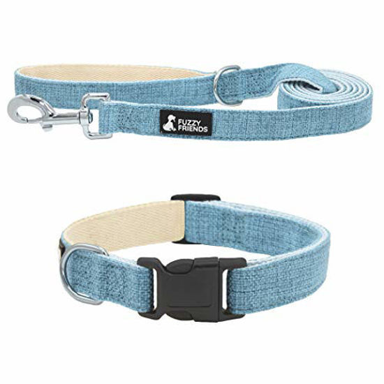 Picture of Blue Hemp Dog Collar. Natural, Chemical Free Dog Collars for Your Fuzzy Friends with Sensitive Skin. an Environment Friendly Collar Made of Sustainable Hemp with no Harsh Dyes or Chemicals.