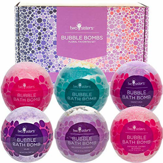 GetUSCart- 6 Floral Bubble Bath Bombs by Two Sisters Spa. 6-5oz Large ...