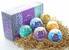 Picture of 6 Relaxing Bubble Bath Bombs by Two Sisters Spa. 6-5oz Large 99% Natural Fizzies for Women, Teens and Kids. Moisturizes Dry Sensitive Skin. Releases Color, Scent, and Bubbles. Lavender, Eucalyptus