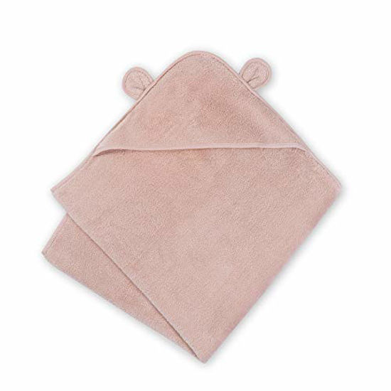 Picture of Natemia Organic Hooded Baby Towel - Ultra Soft and Absorbent Cloud Touch Cotton Hooded Bath Towels for Babies, Toddlers