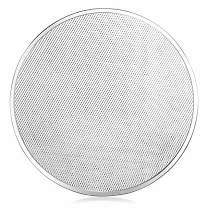 Picture of New Star Foodservice 50998 Restaurant-Grade Aluminum Pizza Baking Screen, Seamless, 20-Inch, Pack of 6