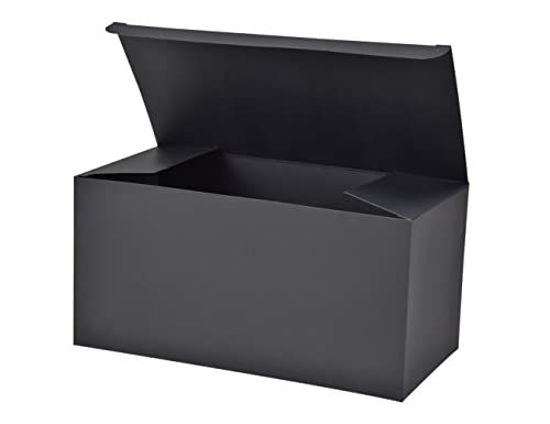 Picture of HUAPRINT Black Gift Box,Gift Boxes with Lids 9x4.5x4.5inch,24pcs Paper Gift Box Bulk,Rectangle Gift Boxes for Presents,Birthday,Bridesmaid Proposal,Groomsmen Engagements,Baby Showers, Christmas,Wedding Party Favor,Crafting Cupcake,Holidays