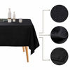 Picture of Ascoza 2pack 90x132 Inch Black Rectangular Tablecloth in Polyester Fabric for Wedding/Banquet/Restaurant/Parties