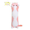 Picture of MDXMY Long Cat Plush Pillow Cute Cartoon Cat Stuffed Animals Soft Long Body Pillow Gifts(Pink, 35.43inch/90cm)