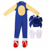 Picture of Cartoon Costumes For Kids Cosplay Full Bodysuit Hedgehog Onesie Halloween Pretend Play,M