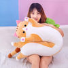 Picture of Giant Cat Pillow Plush Cartoon Kitty Sleeping Hugging Pillow, Cuddly Soft Long Kitten Body Pillow Doll Cat Cushion Toy for Kids Girlfriend (Yellow, 110cm/43.3inch)