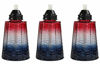 Picture of Seraphic 16oz Glass Tabletop Torches, Set of 3 (Red/White/Blue)